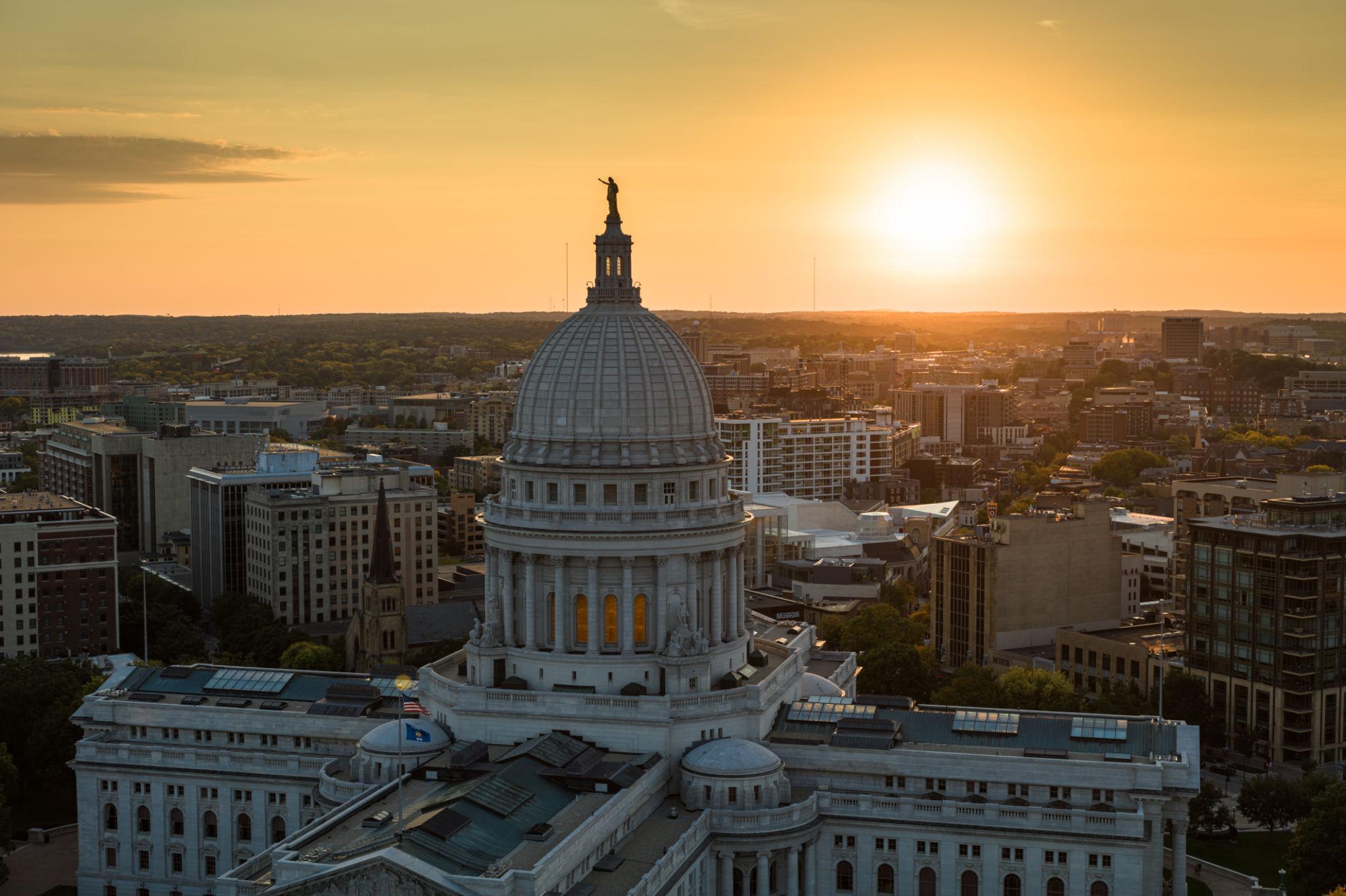 Wisconsin State Capitol in Madison — symbol of debate and lawmaking